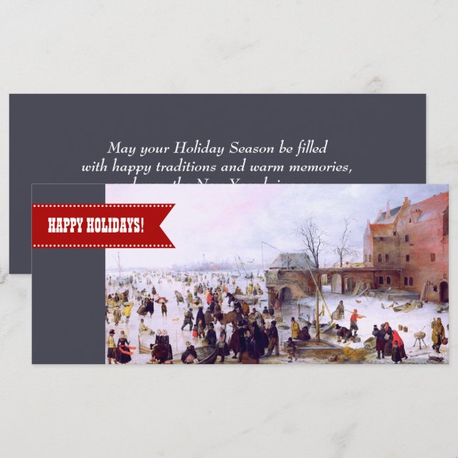 Happy Holidays. Fine Art Christmas Greeting Cards (Front/Back)