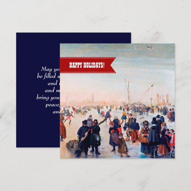 Happy Holidays. Fine Art Christmas Holiday Card (Front/Back)
