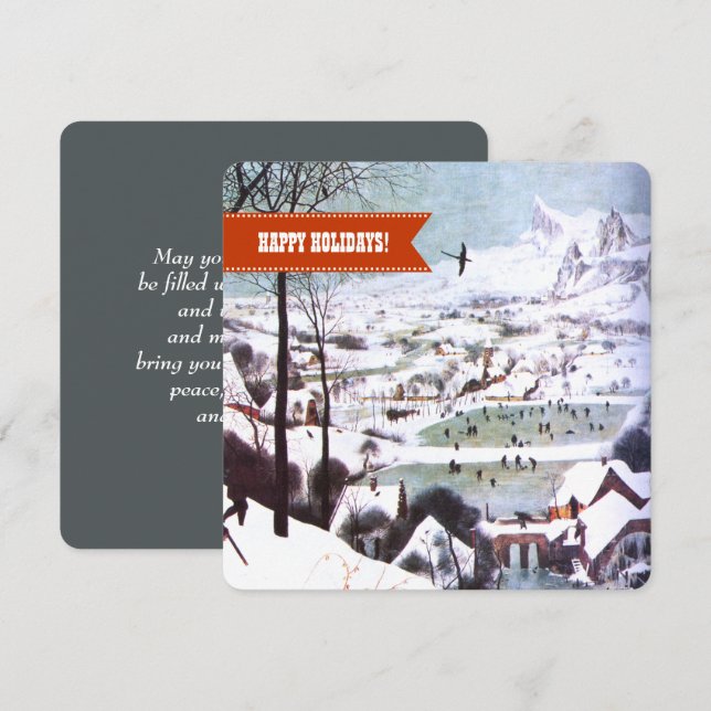 Happy Holidays. Fine Art Christmas  Holiday Card (Front/Back)