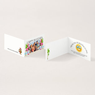 Happy Holidays Flamingo Family Photo #holidayZ