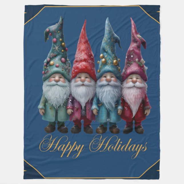 Happy Holidays  Fleece Blanket (Front)