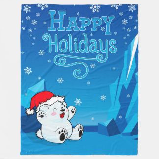 Happy Holidays! Fleece Blanket