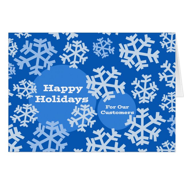 Happy Holidays for Customers from Business Snow (Front Horizontal)