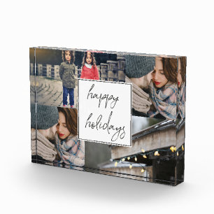 Happy Holidays Four Photo Collage