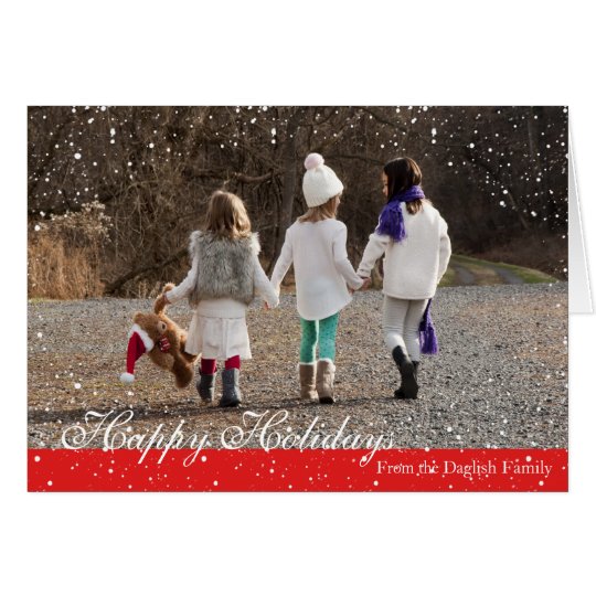 Happy Holidays Friends Snow Design Card
