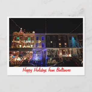 Happy Holidays from Baltimore Holiday Postcard