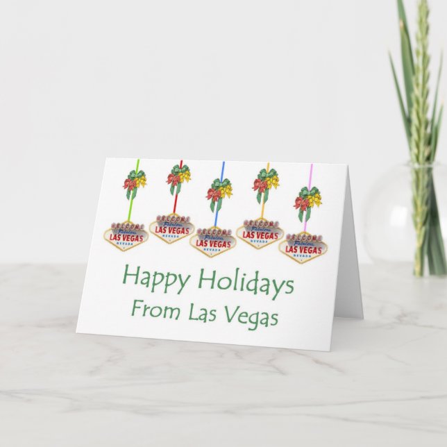 Happy Holidays From Las Vegas Card (Front)