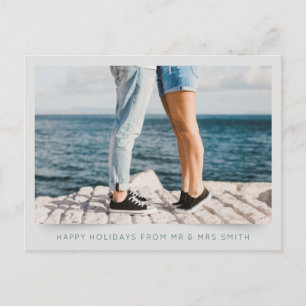 Happy Holidays From Mr and Mrs Greetings Holiday Postcard