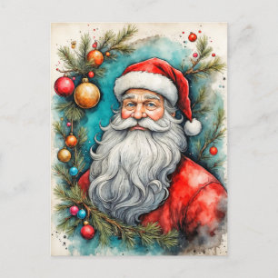 Happy Holidays From Santa Claus Postcard