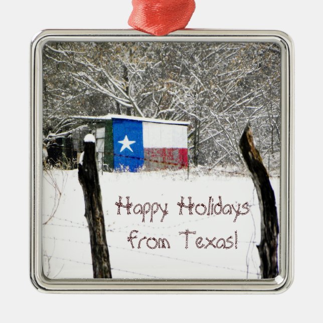 Happy Holidays from Texas ornament (Front)