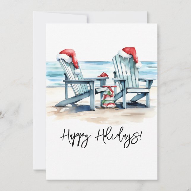 Happy Holidays from the Beach! Holiday Card (Front)