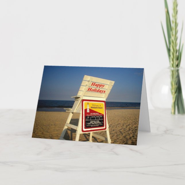 Happy Holidays from the Beach Holiday Card (Front)