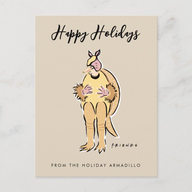 Happy Holidays from the Holiday Armadillo Postcard (Front)