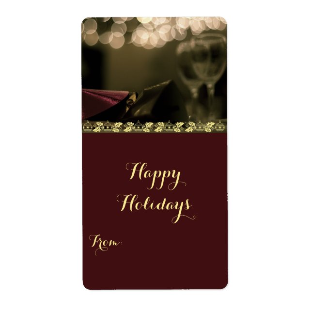 Happy Holidays From Us Label by RoseWrites (Front)