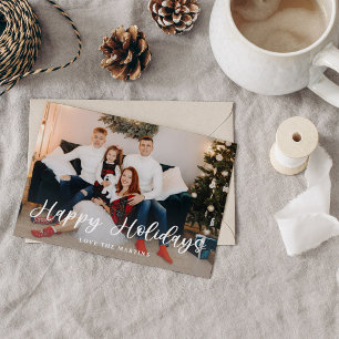 Happy Holidays Fun Script Photo