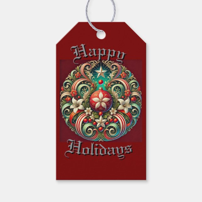 Happy Holidays Gift Tags (Front)