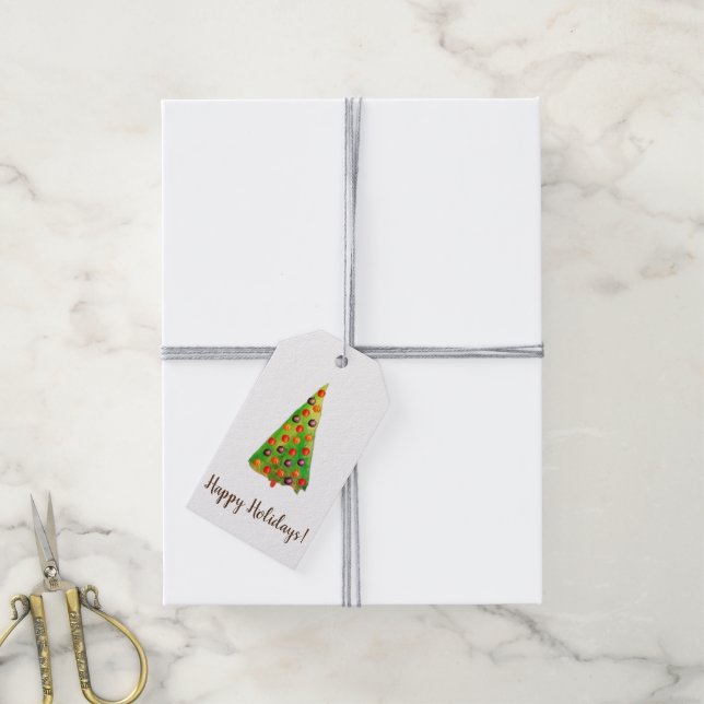 Happy Holidays Gift Tags (With Twine)
