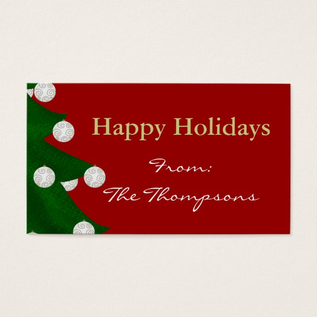 Happy Holidays Gift Tags (Front)