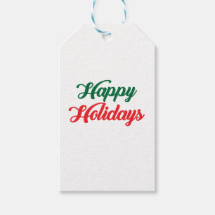 HAPPY HOLIDAYS GIFT TAGS
