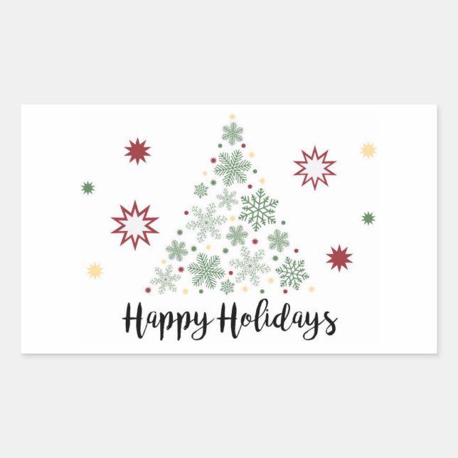 Happy Holidays Gift Wrapping Sticker (Front)