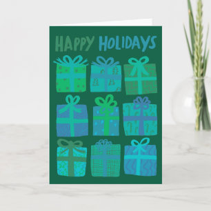 HAPPY HOLIDAYS Gifts Christmas CUSTOM Hand-drawn Holiday Card