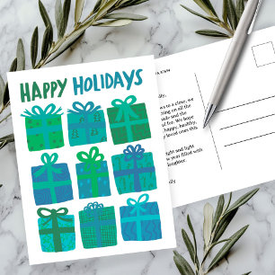 HAPPY HOLIDAYS Gifts Presents Christmas CUSTOM Postcard