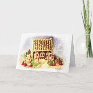Happy Holidays Gingerbread House Card