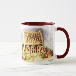 Happy Holidays Gingerbread House Mug