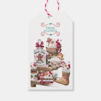 Happy Holidays Gingerbread Sugar & Spice Gift Tags
