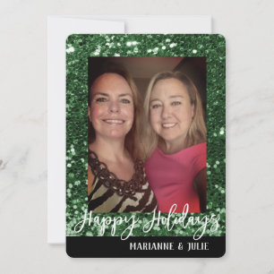 Happy Holidays Glitter Glam Photo template