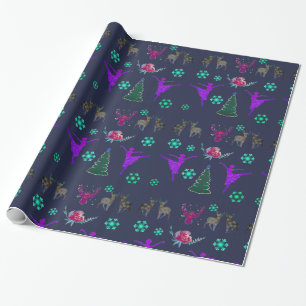 Happy Holidays Glossy Wrapping Paper