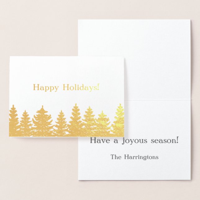 Happy Holidays! | Gold Foil | You Customise Foil Card (Display)