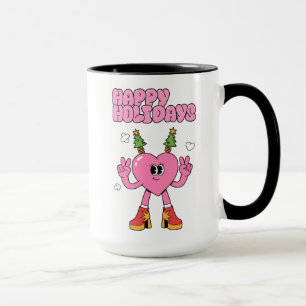 Happy Holidays - Groovy Heart of the Season Mug
