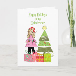Happy Holidays, Hairdresser Holiday Card