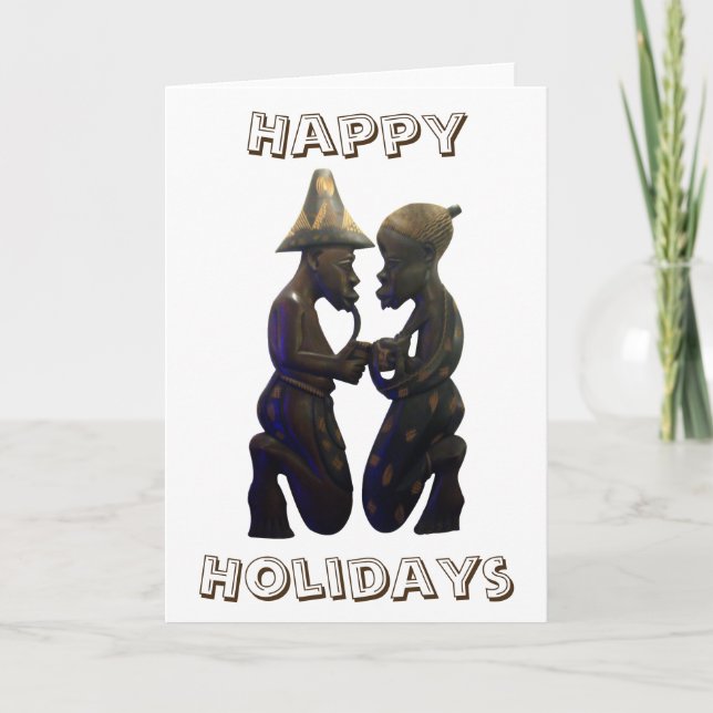Happy Holidays Hakuna Matata Having fun graphic Holiday Card (Front)