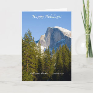Happy Holidays, Half Dome Yosemite California Holiday Card