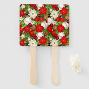 Happy Holidays Hand Fans