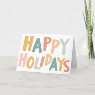 HAPPY HOLIDAYS Handmade Custom Christmas Card