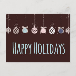 Happy Holidays Hanging Ornaments Postcard