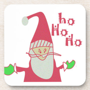 Happy Holidays Ho Ho Ho Merry Christmas Coaster