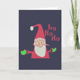 Happy Holidays Ho Ho Ho Merry Christmas Holiday Card
