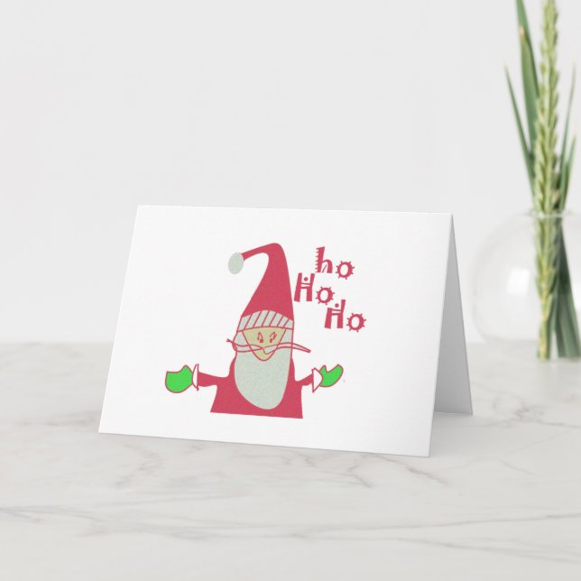 Happy Holidays Ho Ho Ho Merry Christmas Holiday Card (Front)