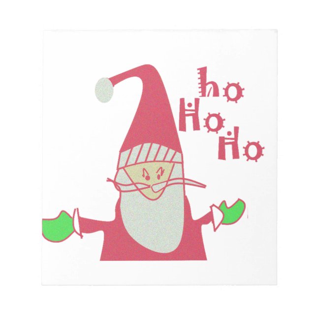 Happy Holidays Ho Ho Ho Merry Christmas Notepad (Front)
