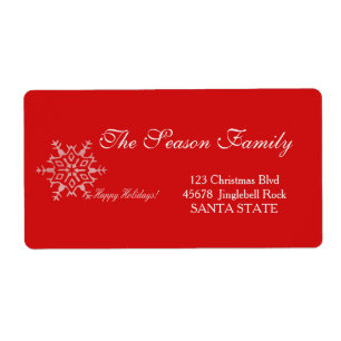 Happy Holidays Holiday Address Label