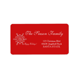 Happy Holidays Holiday Address Label