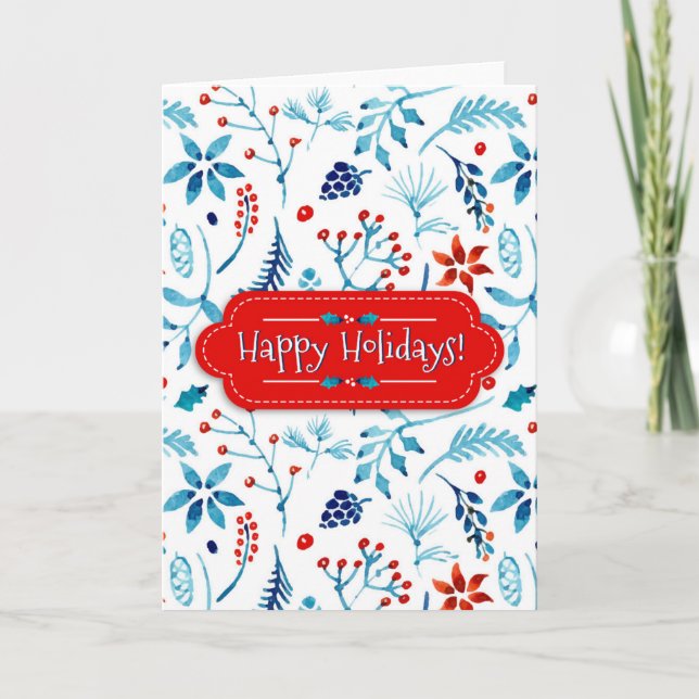 Happy Holidays Holiday Card (Front)