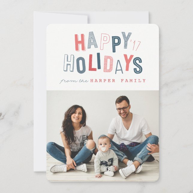 HAPPY HOLIDAYS HOLIDAY CARD (Front)