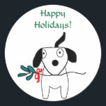 Happy Holidays! -Holiday Greeting Stickers<br><div class="desc">***Don't forget to look for our matching cards,  postcards,  stamps,  stickers and more.  Cheers!</div>