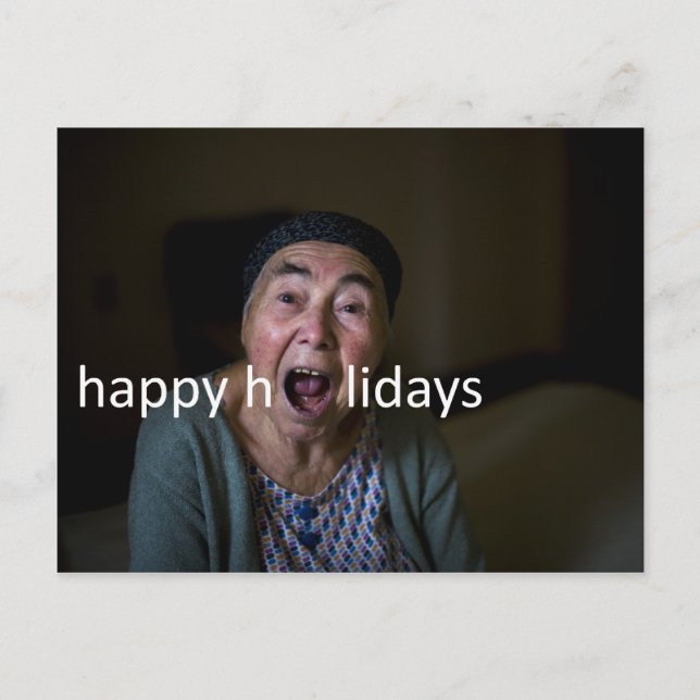 HAPPY HOLIDAYS HOLIDAY POSTCARD (Front)