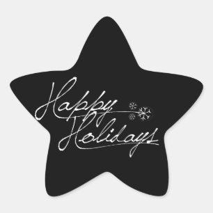 Happy Holidays Holiday Star Stickers